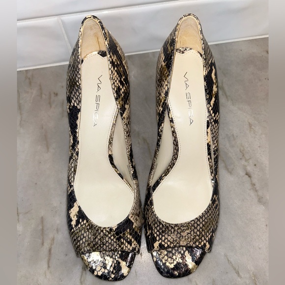Via Spiga Snakeskin heels size 7.5 - Picture 5 of 12
